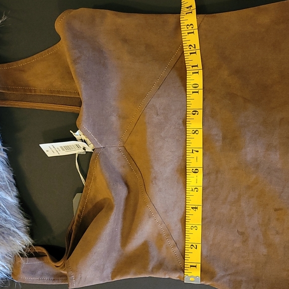 NWT Aritzia Wilfred Free Jones Dress | Dark Camel Faux Suede | Size 4 - Picture 12 of 15